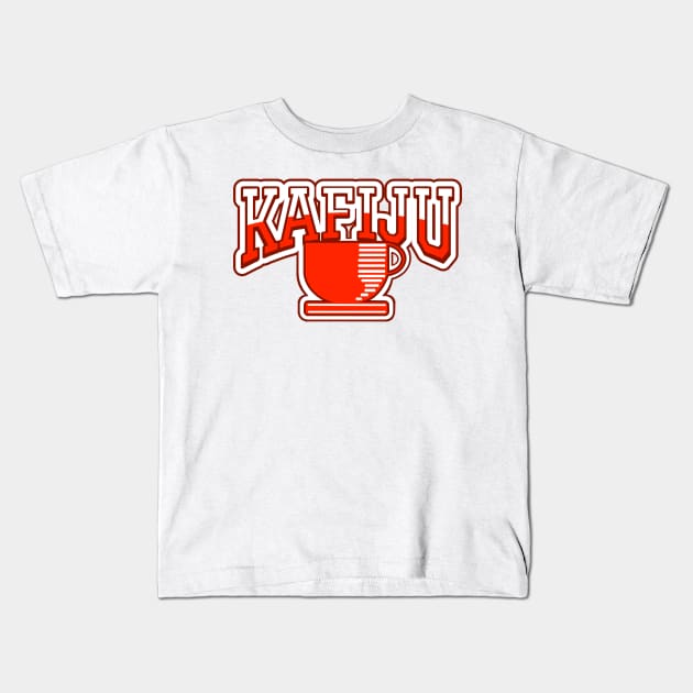 Kafiju Red Kids T-Shirt by Penciligram
